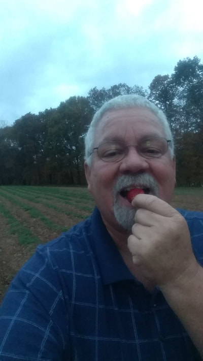 You guessed it! I eat the first strawberry!  It is sweet, and a sweet reward.  Thank you God.